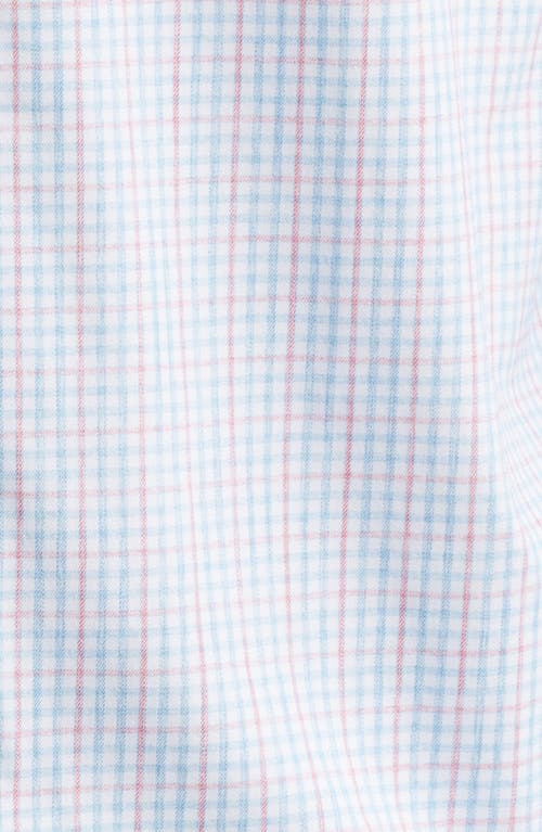 Johnnie-o Koby Gingham Performance Button-down Shirt In Maliblu
