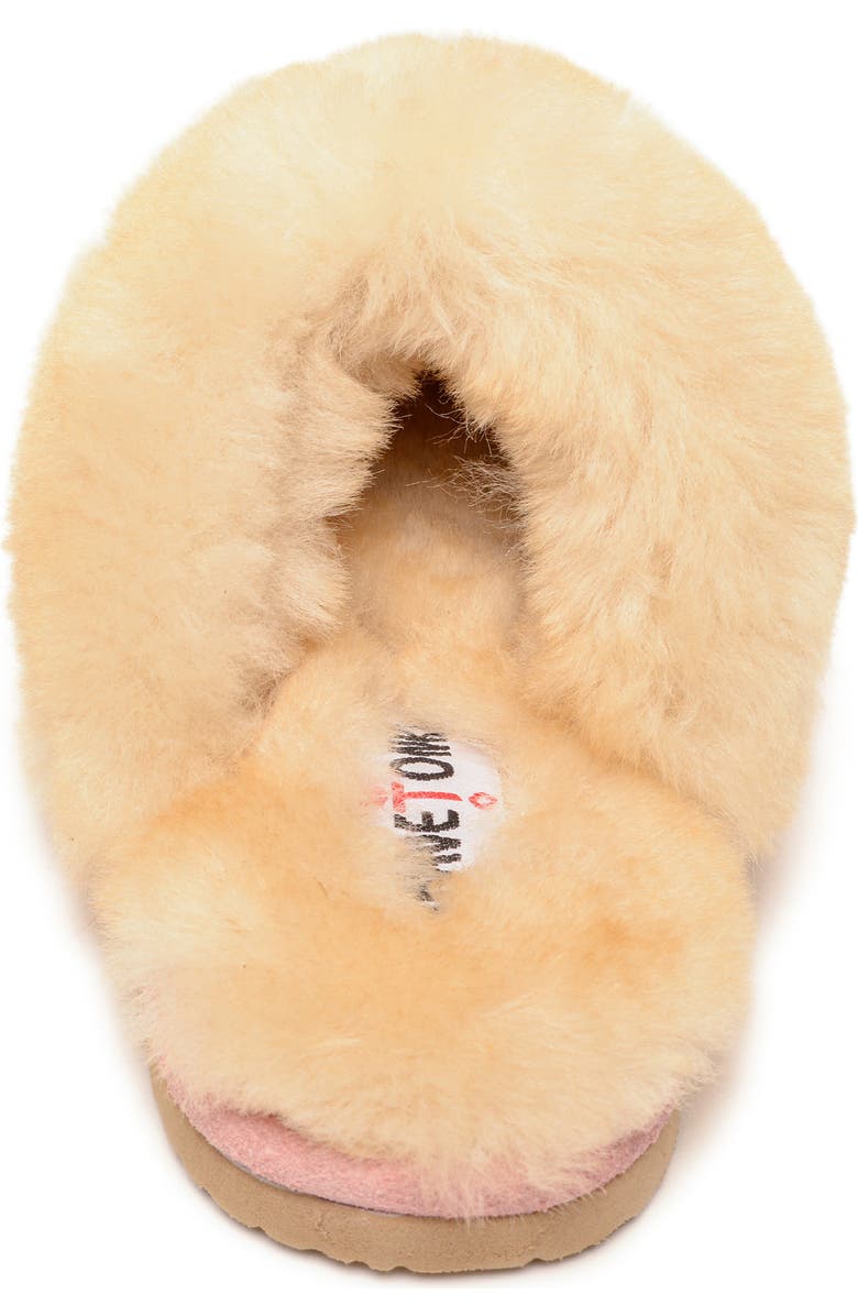 Minnetonka Genuine Sheepskin Slipper, Alternate, color, Pink Blush