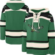 '47 Men's '47 Kelly Green Philadelphia Eagles Throwback Superior Lacer Hoodie