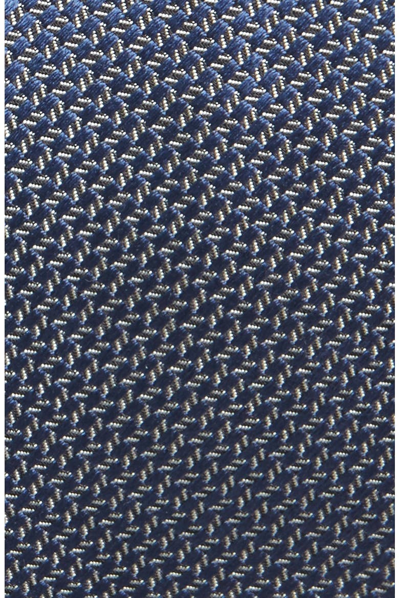 HUGO Pattern Silk Tie, Alternate, color, NAVY