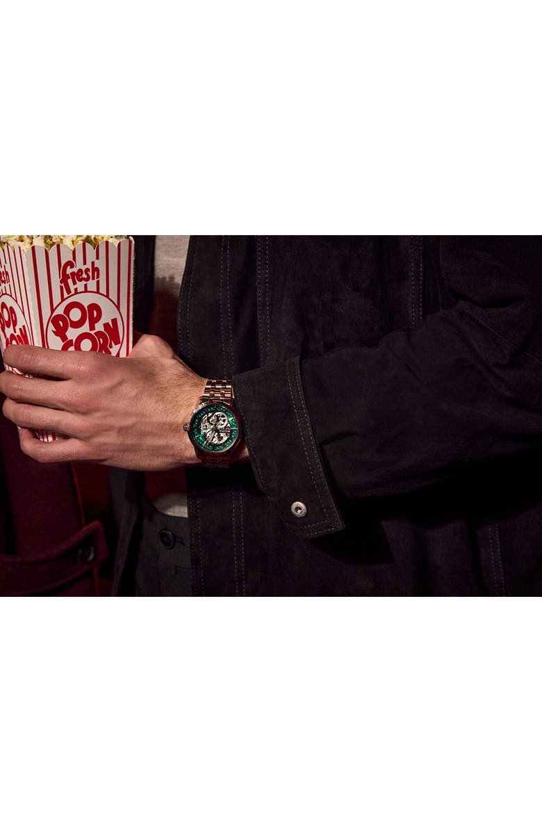 BULOVA Sutton Skeleton Automatic Bracelet Watch, 40mm, Alternate, color,