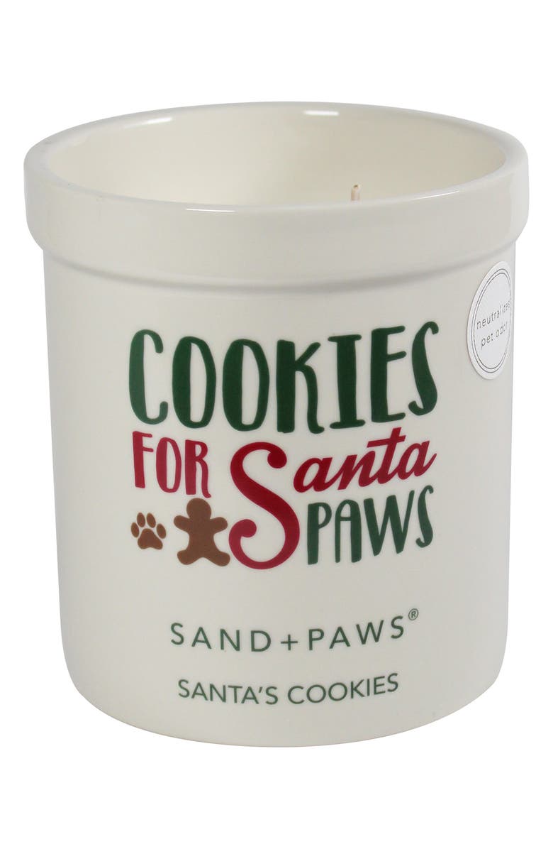 SAND AND FOG Santa Paw's Cookies Pet Odor Candle, Alternate, color, Flax 2