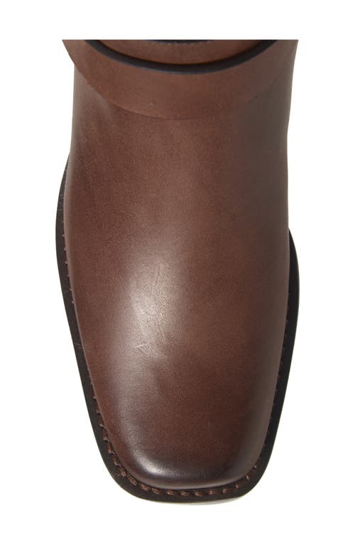 Reformation Francesca Moto Boot In Distressed Brown