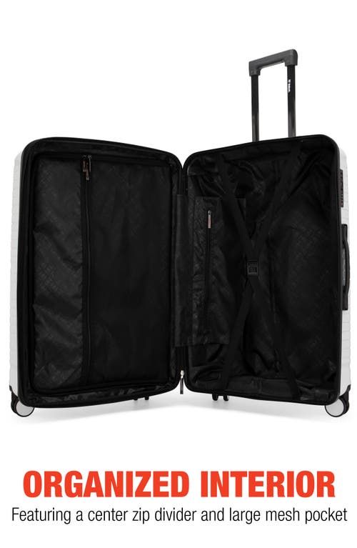 Bobcat Trencher 3 Piece Expandable Spinner Luggage Set With Tsa Lock In White