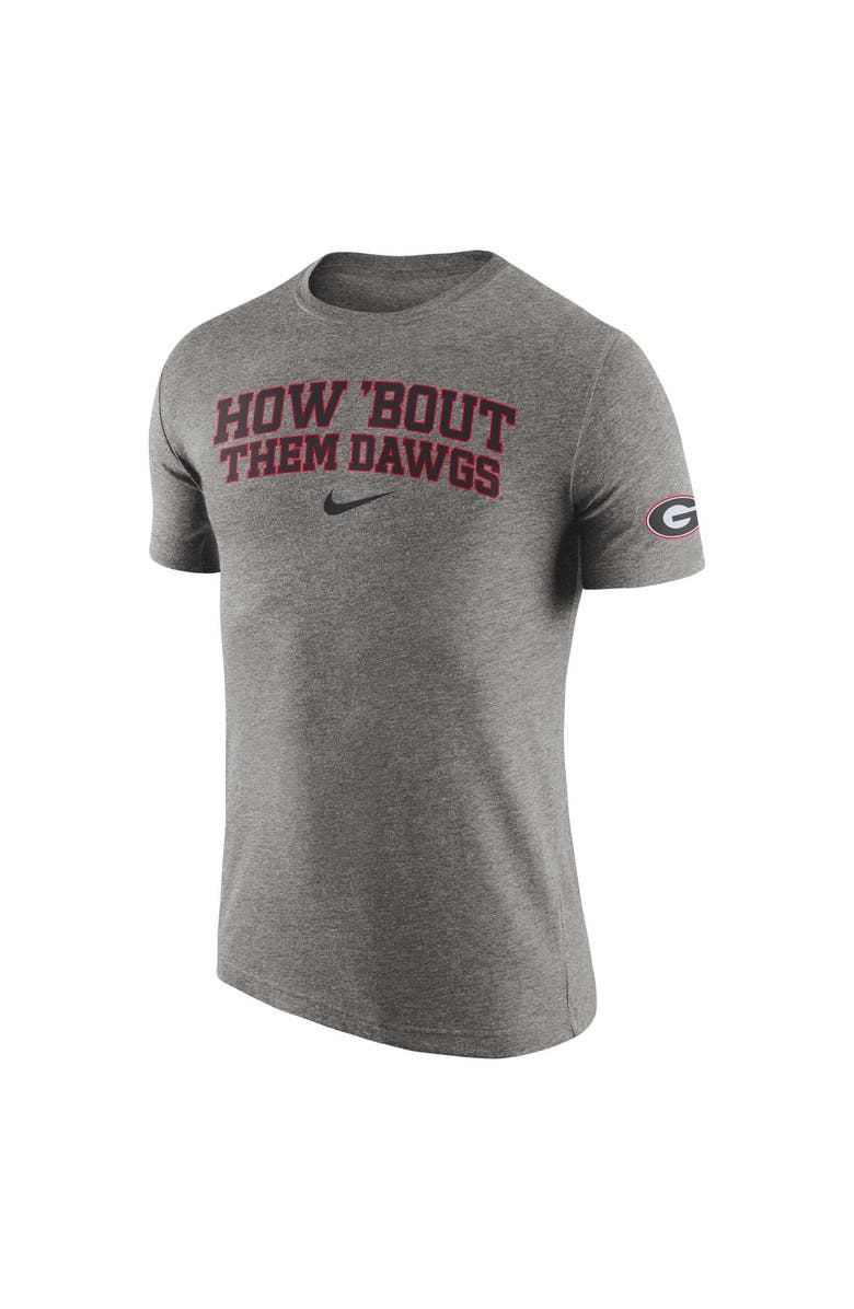 Nike Men's Nike Heathered Gray Georgia Bulldogs 2-Hit Tri-Blend Performance T-Shirt, Alternate, color, 