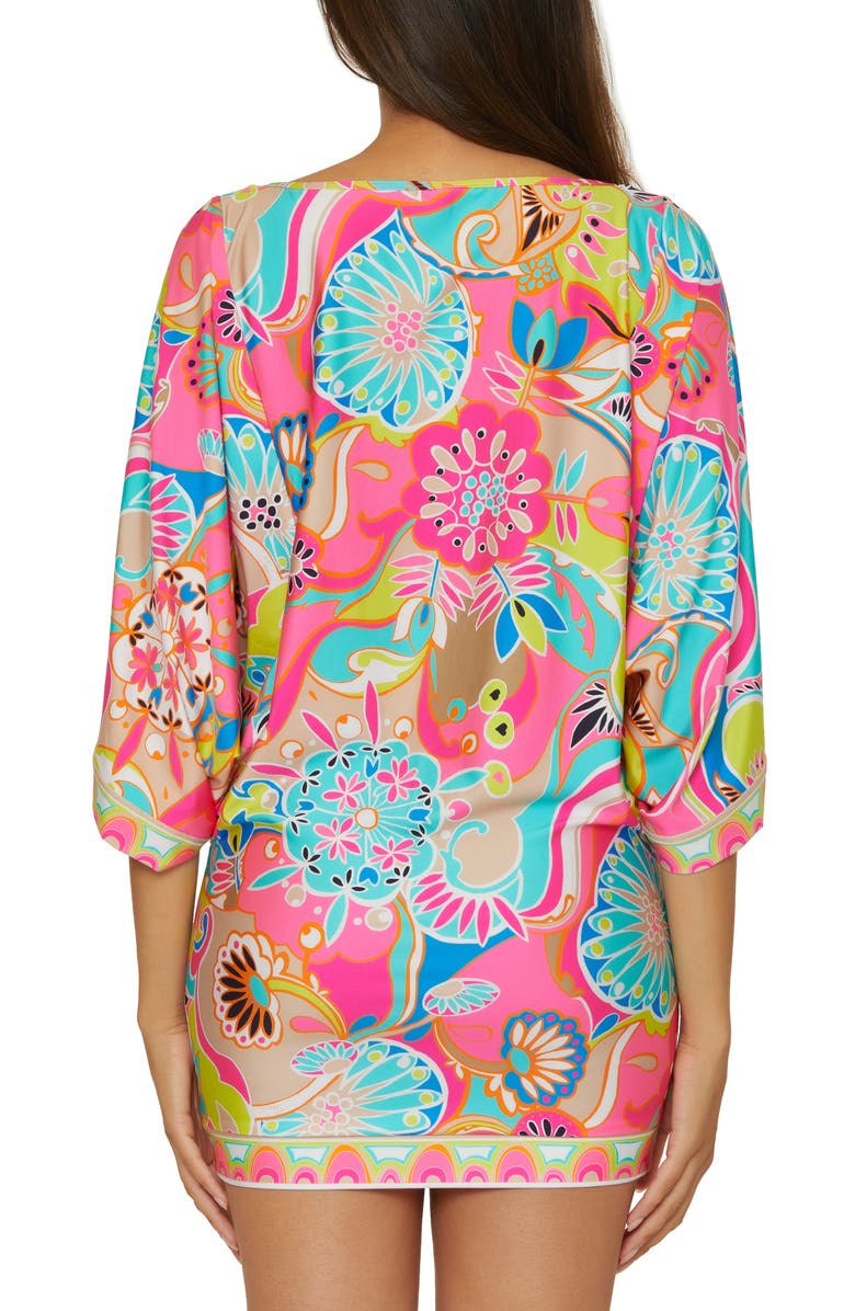 Trina Turk Printed Cover-Up Tunic, Alternate, color, Pink Multi