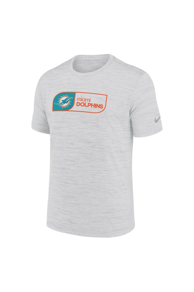 Men's Nike White Miami Dolphins Big & Tall Velocity Jock Tag Performance T-Shirt, Alternate, color, White