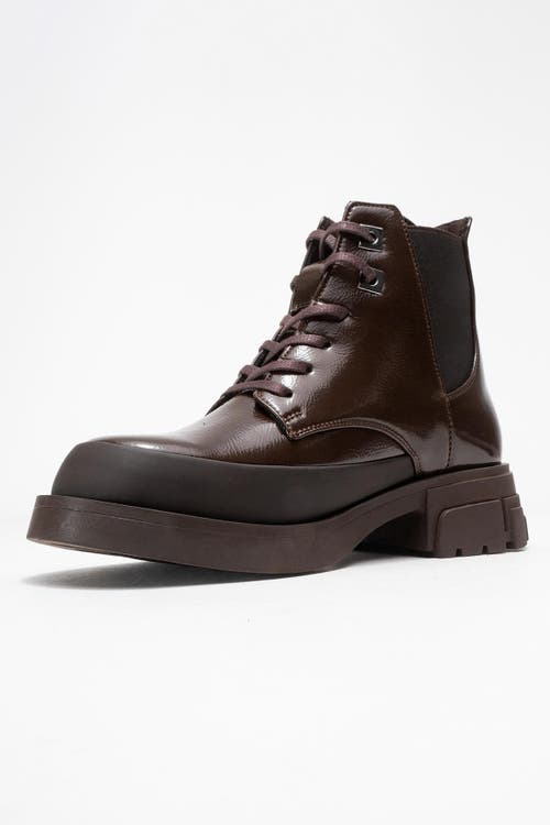 Prologue Shoes Challo Combat Boot In Brown