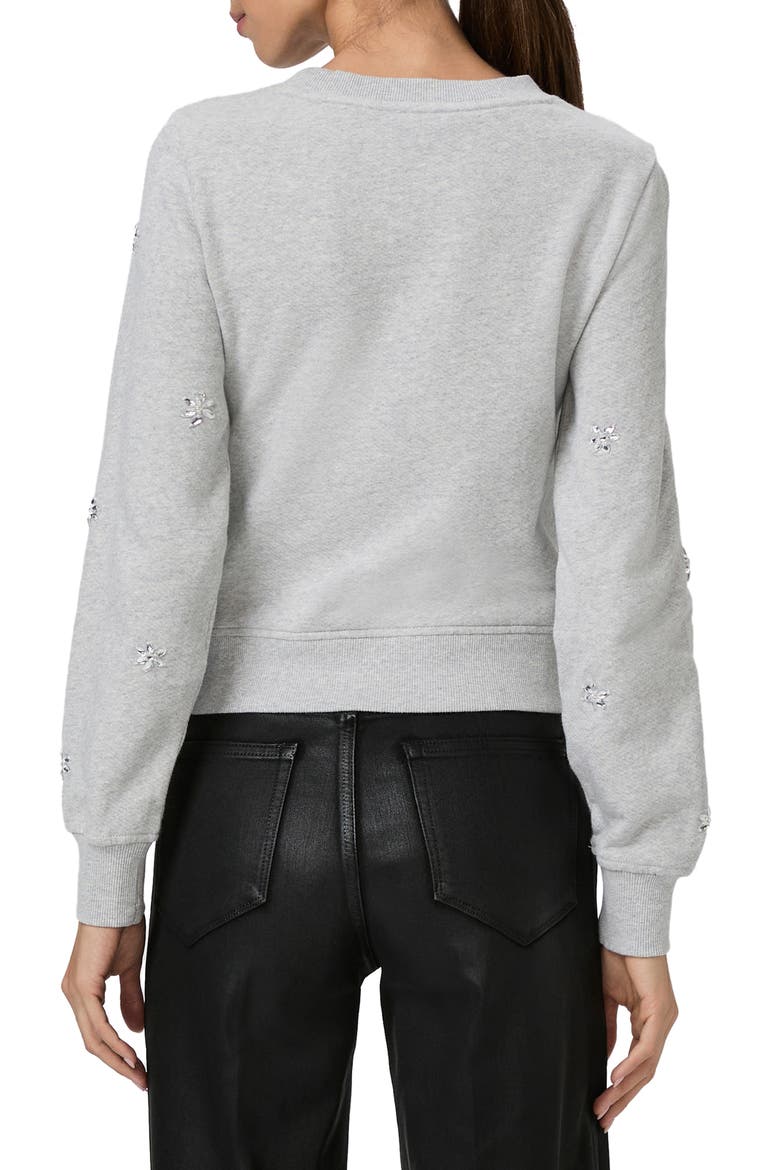 Ordenna Embellished Cotton Sweatshirt, Alternate, color, HEATHER GREY