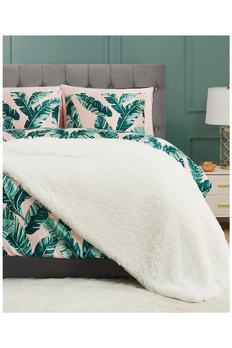 Shaggy Faux Fur Throw Blanket, Alternate, color, WHITE