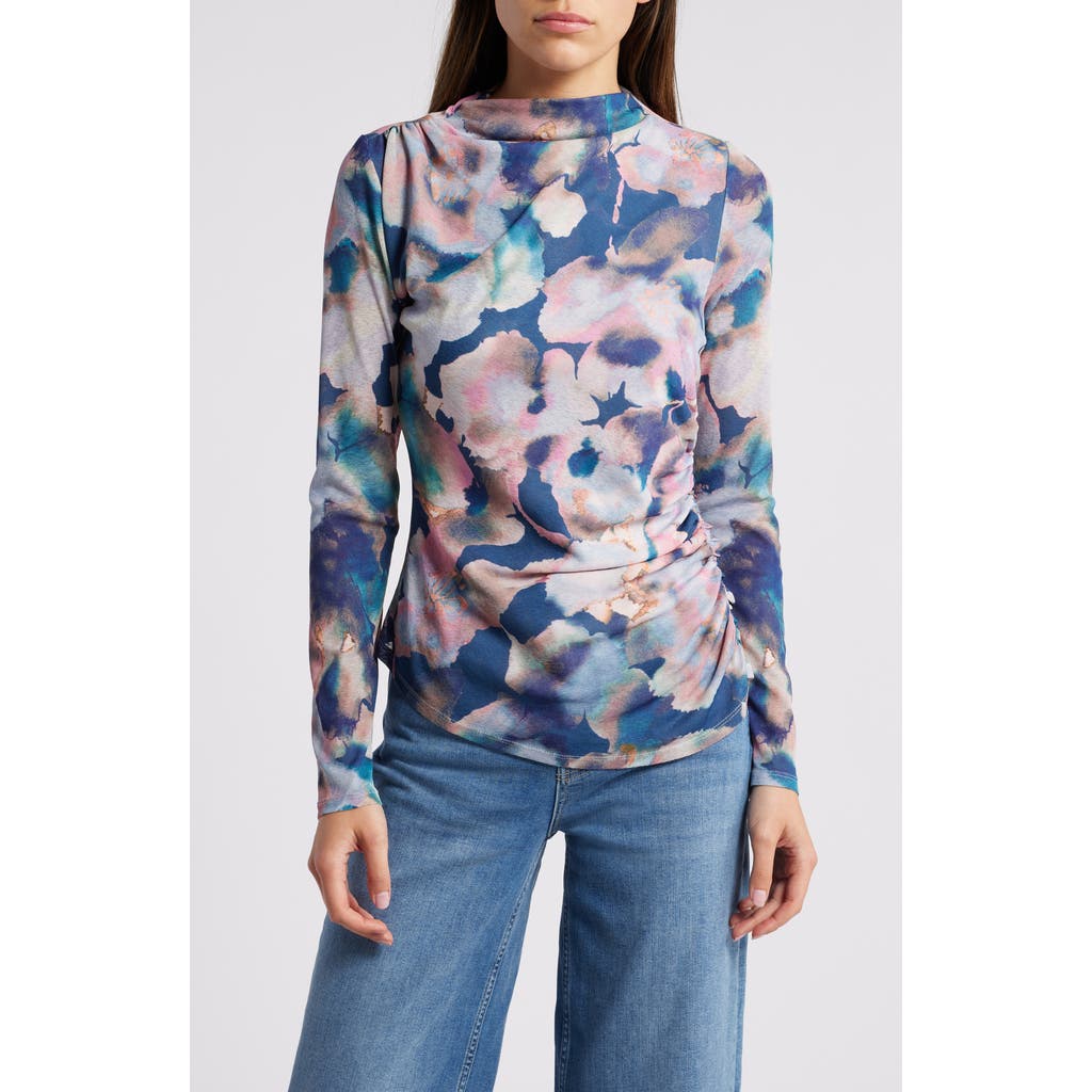 Rails Joelle Mock-neck Top In Midnight Verbena