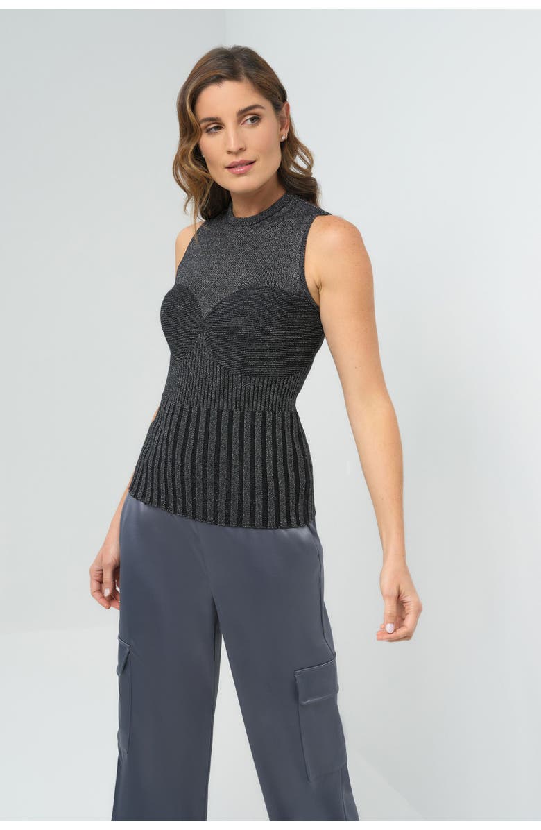 Anatomie Seacrest Top, Alternate, color, Black/Silver Sparkle