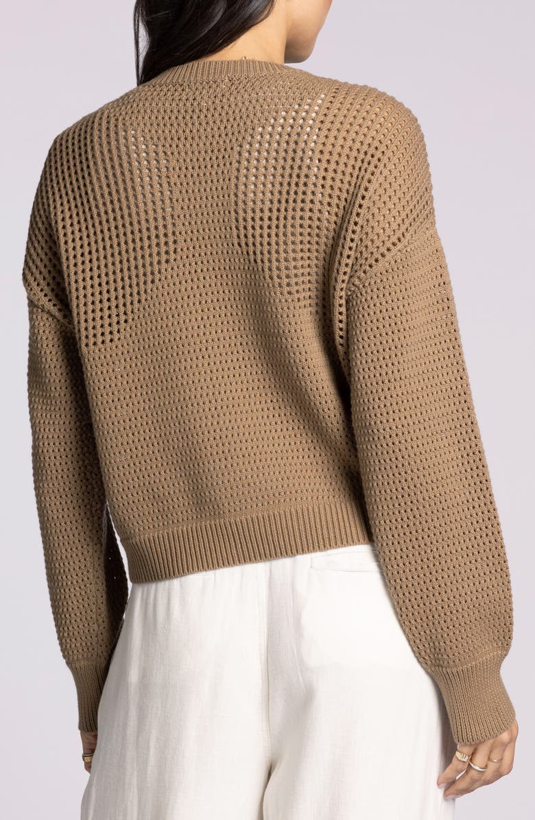 Thread & Supply Jasmine Cotton Mesh Sweater, Alternate, color, Oak
