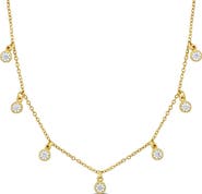 Julianna B. Cubic Zirconia Station Necklace Sterling Silver