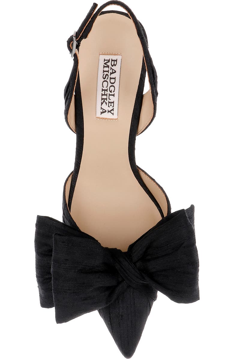 BADGLEY MISCHKA Olisa Slingback Pointed Toe Pump, Alternate, color, Black Silk