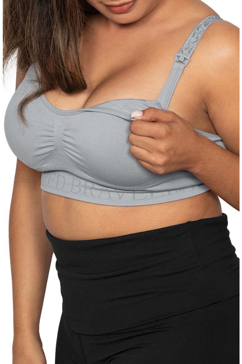 Simply Sublime Seamless Nursing Bra, Alternate, color, GREY