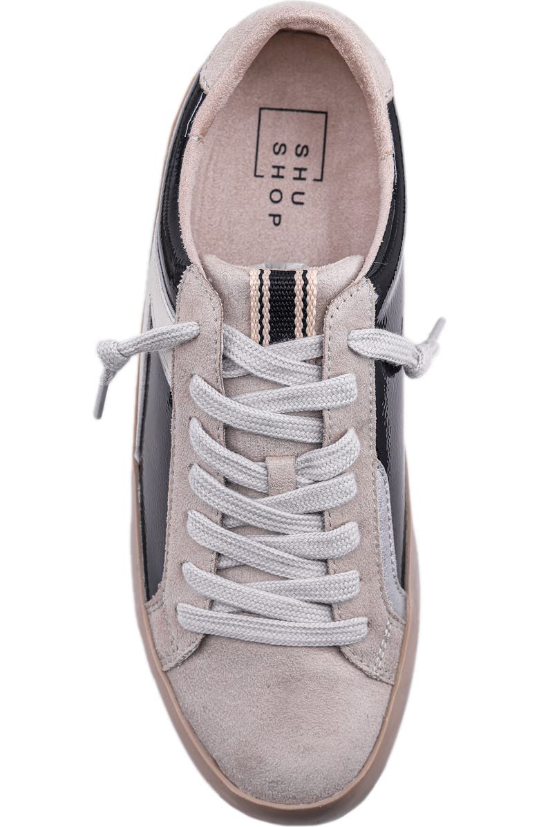 SHUSHOP Robbie Lace-Up Sneaker, Alternate, color, Black Patent