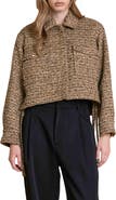 Endless Rose Side Tie Crop Tweed Jacket