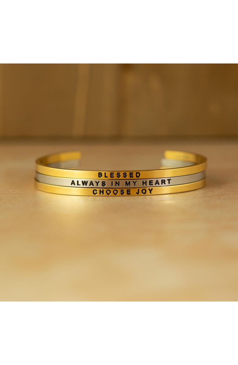 Mantra Always In My Heart bracelet, Alternate, color, Yellow Gold