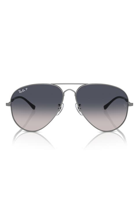 Old Aviator 62mm Gradient Polarized Oversize Sunglasses