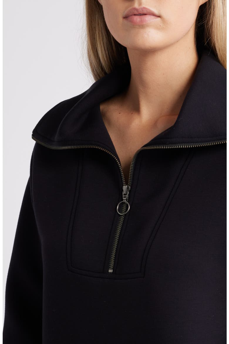 Half Zip Sweatshirt, Alternate, color, BLACK