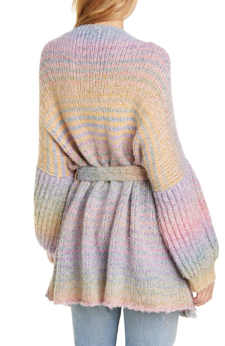 LoveShackFancy Brady Belted Cardigan, Alternate, color, 