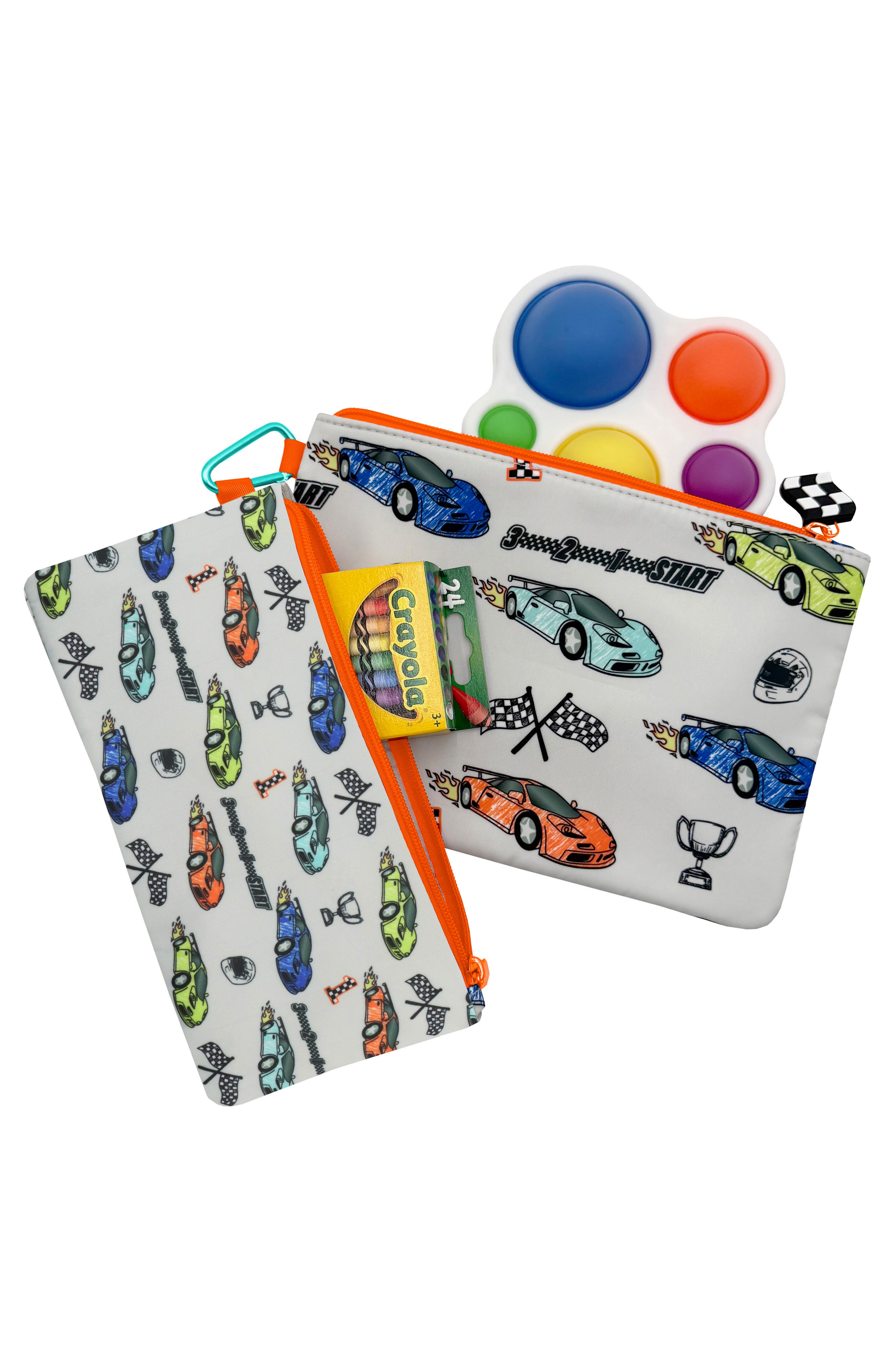 MYTAGALONGS Kids' Mini 2-Pack Organizing Pouches, Alternate, color, Grey