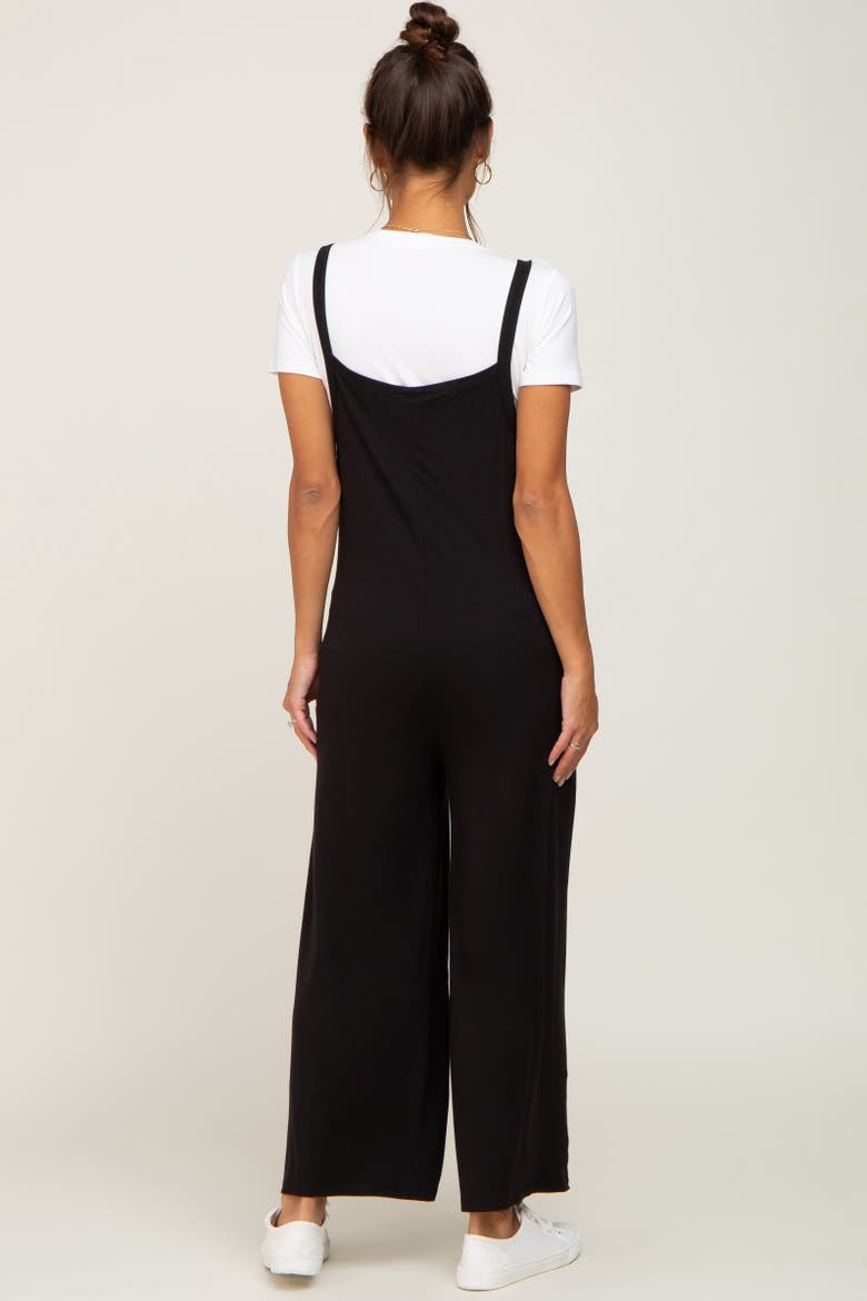 Sleeveless Pocketed Wide Leg Jumpsuit, Alternate, color, Black