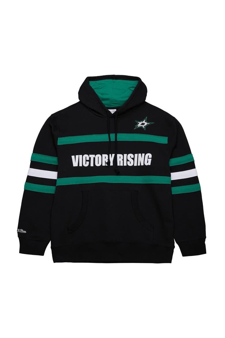 Men's Mitchell & Ness Black Dallas Stars Head Coach Slogan Pullover Hoodie, Alternate, color, Black