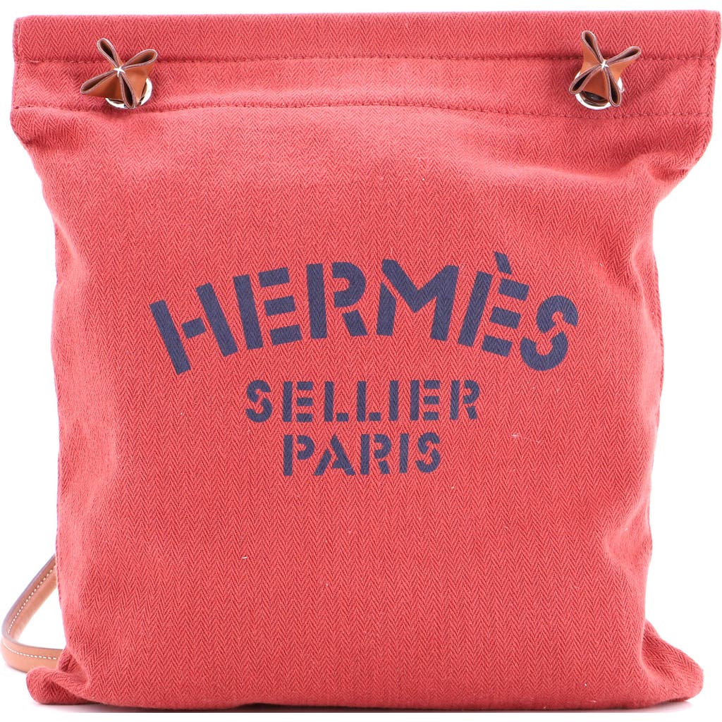 Pre-owned Hermes Hermes Aline Bag Toile Mm In Red