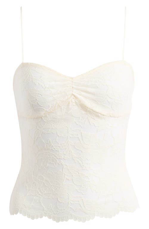 Lioness Yves Sheer Lace Camisole In Ivory