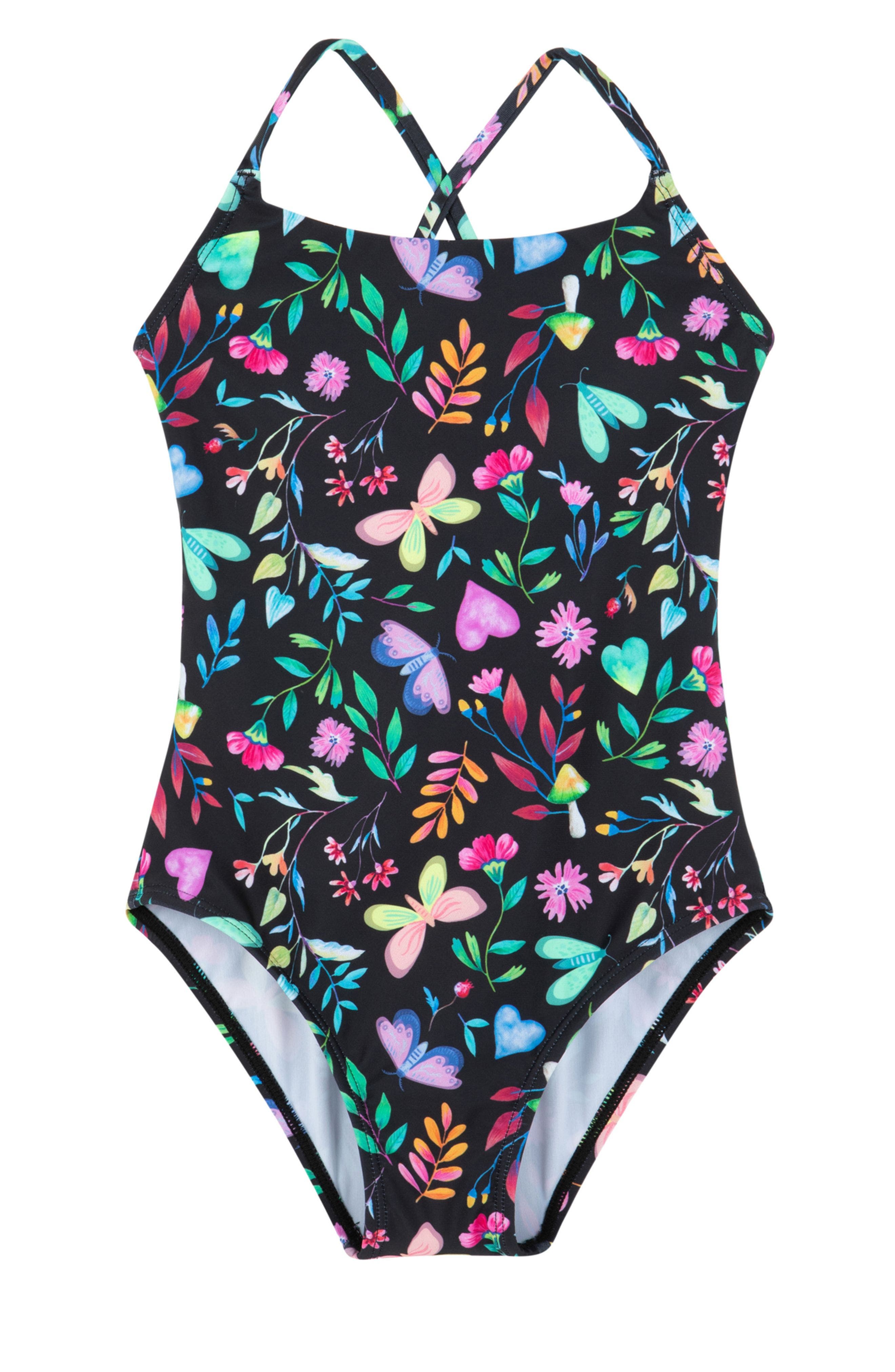 Gottex Kids Butterfly Dream Criss Cross Tie Back One Piece | Nordstrom