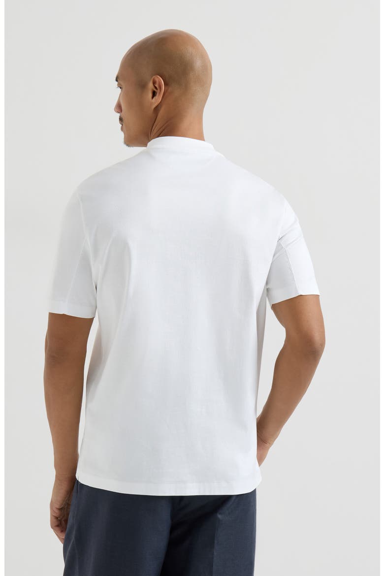 Cotton jersey V-neck T-shirt, Alternate, color, White
