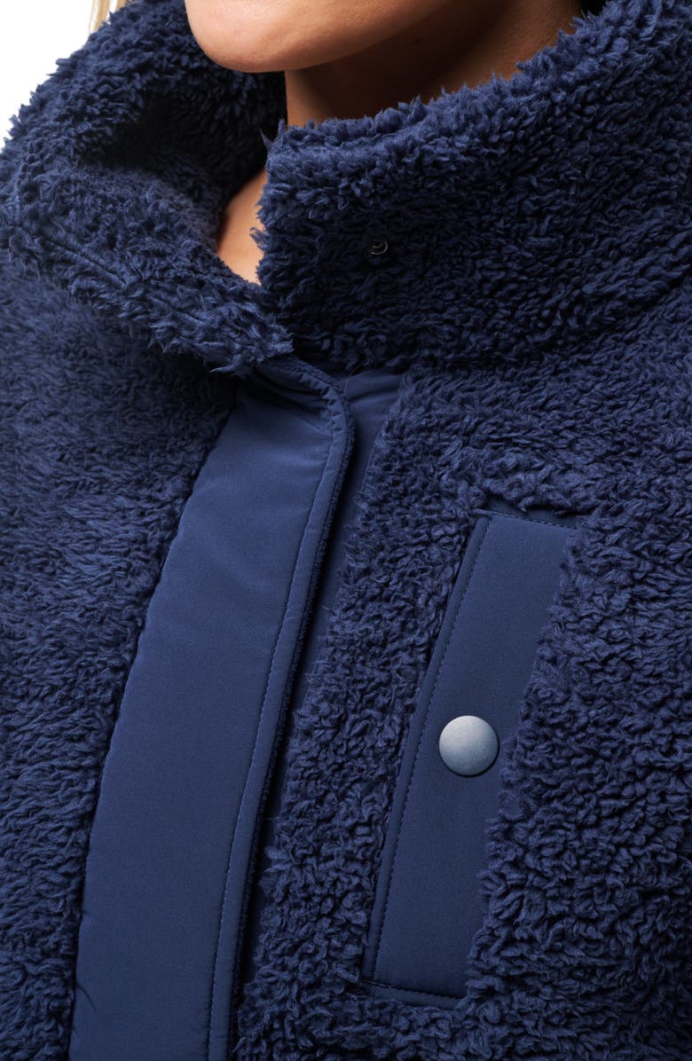 TravisMathew Sweet Heat High Pile Fleece Jacket, Alternate, color, Navy Blazer