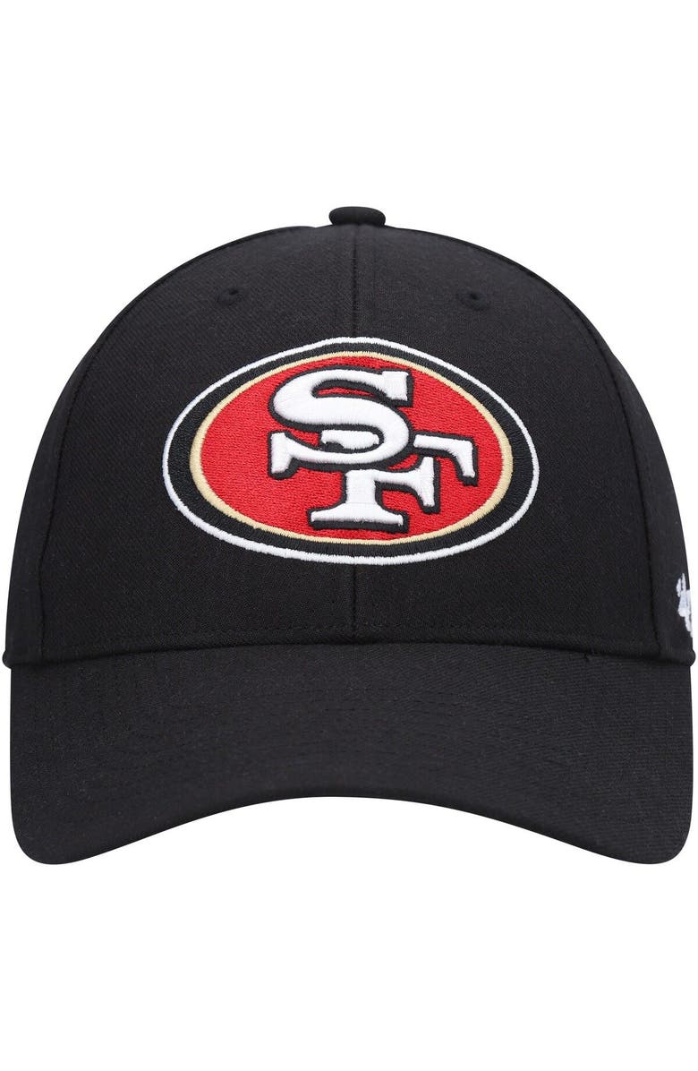 '47 Men's '47 Black San Francisco 49ers Logo MVP Adjustable Hat, Alternate, color, Black