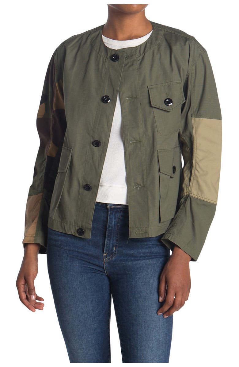 G-Star RAW Aefon Camo Patchwork Overshirt, Alternate, color,