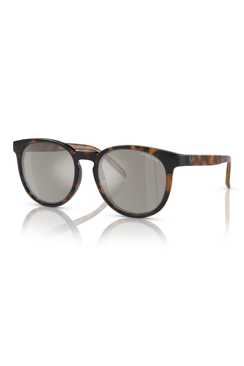 54mm Round Sunglasses, Alternate, color, DARK TORTOISE
