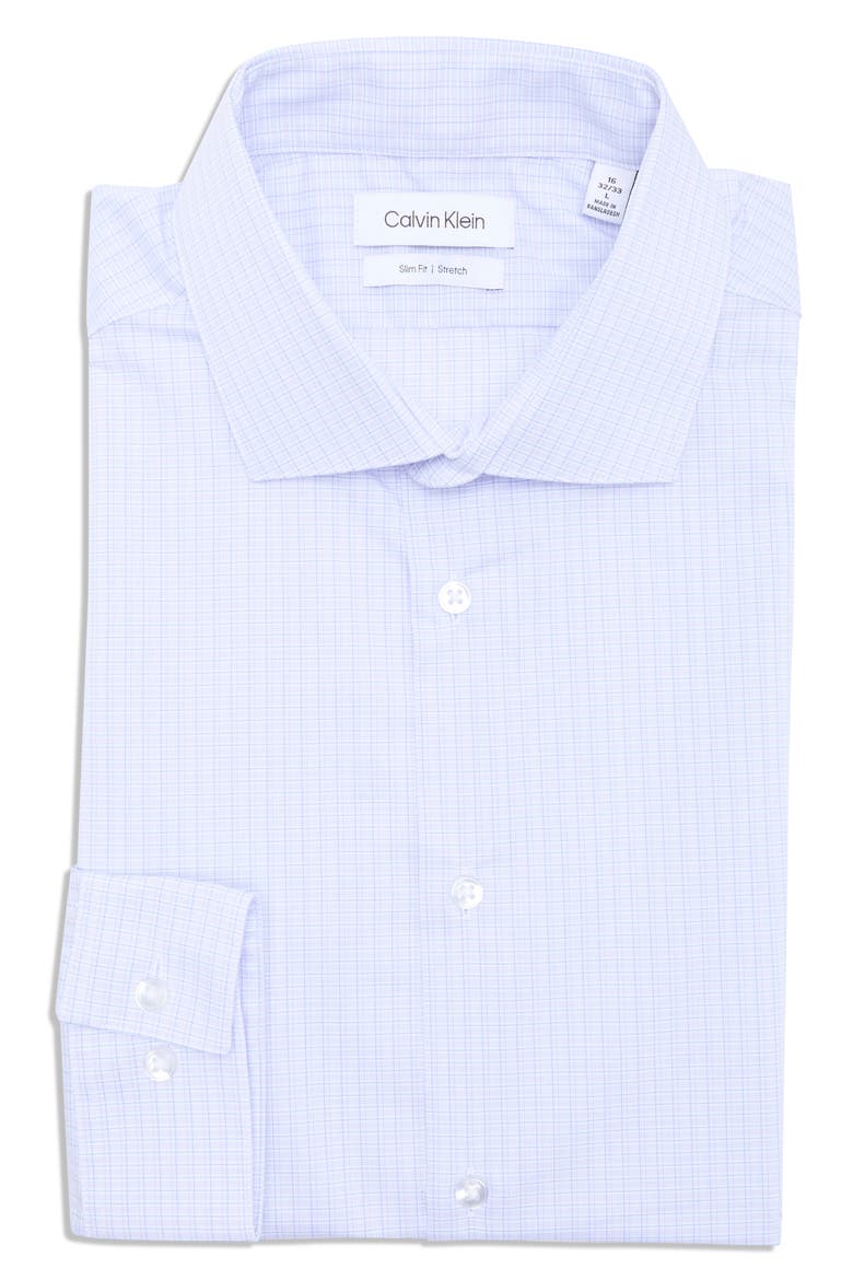 Check Slim Fit Stretch Dress Shirt, Alternate, color, ORCHID