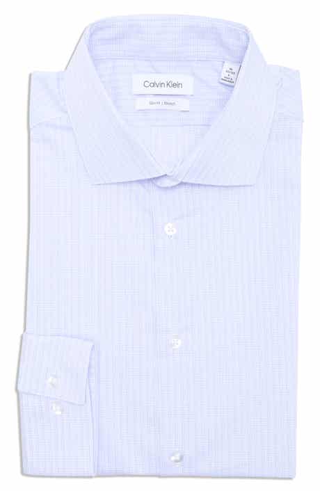 Calvin Klein Check Slim Fit Stretch Dress Shirt