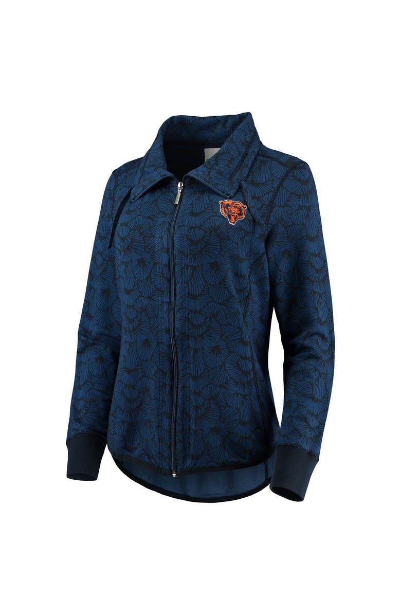 Tommy Bahama Women's Tommy Bahama Navy Chicago Bears Sport Shell We Dance Tri-Blend Full-Zip Sweatshirt, Alternate, color, 