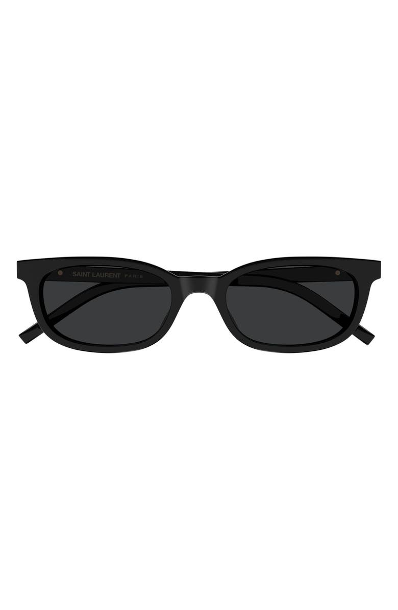 Saint Laurent SL M160 53mm Polarized Cat Eye Sunglasses, Main, color, Black