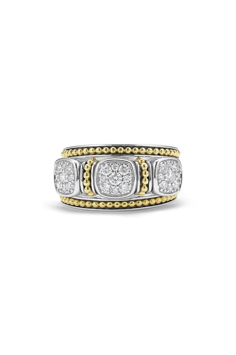 Rittenhouse Set of 3 Diamond Pavé Stacking Rings, Alternate, color, SILVER