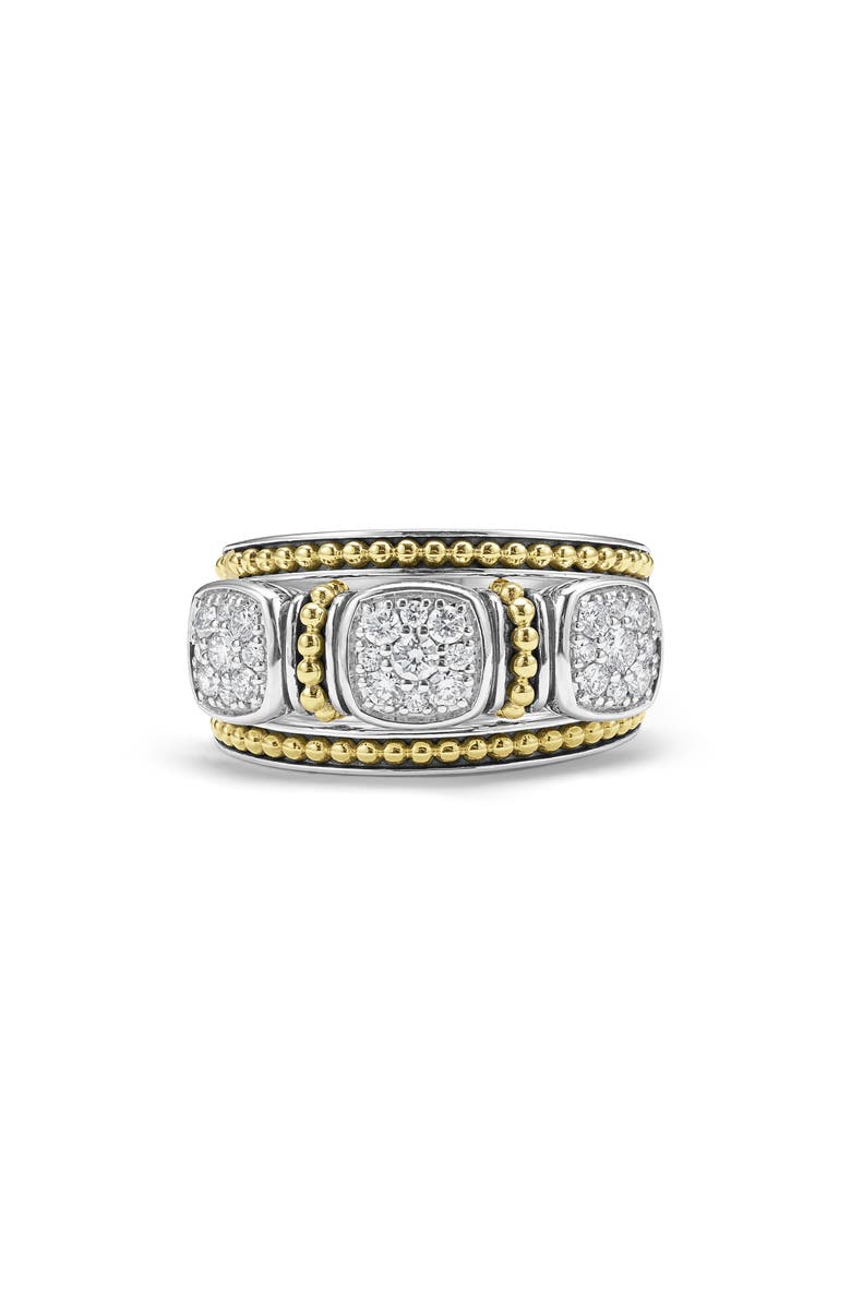 LAGOS Rittenhouse Set of 3 Diamond Pavé Stacking Rings, Alternate, color,