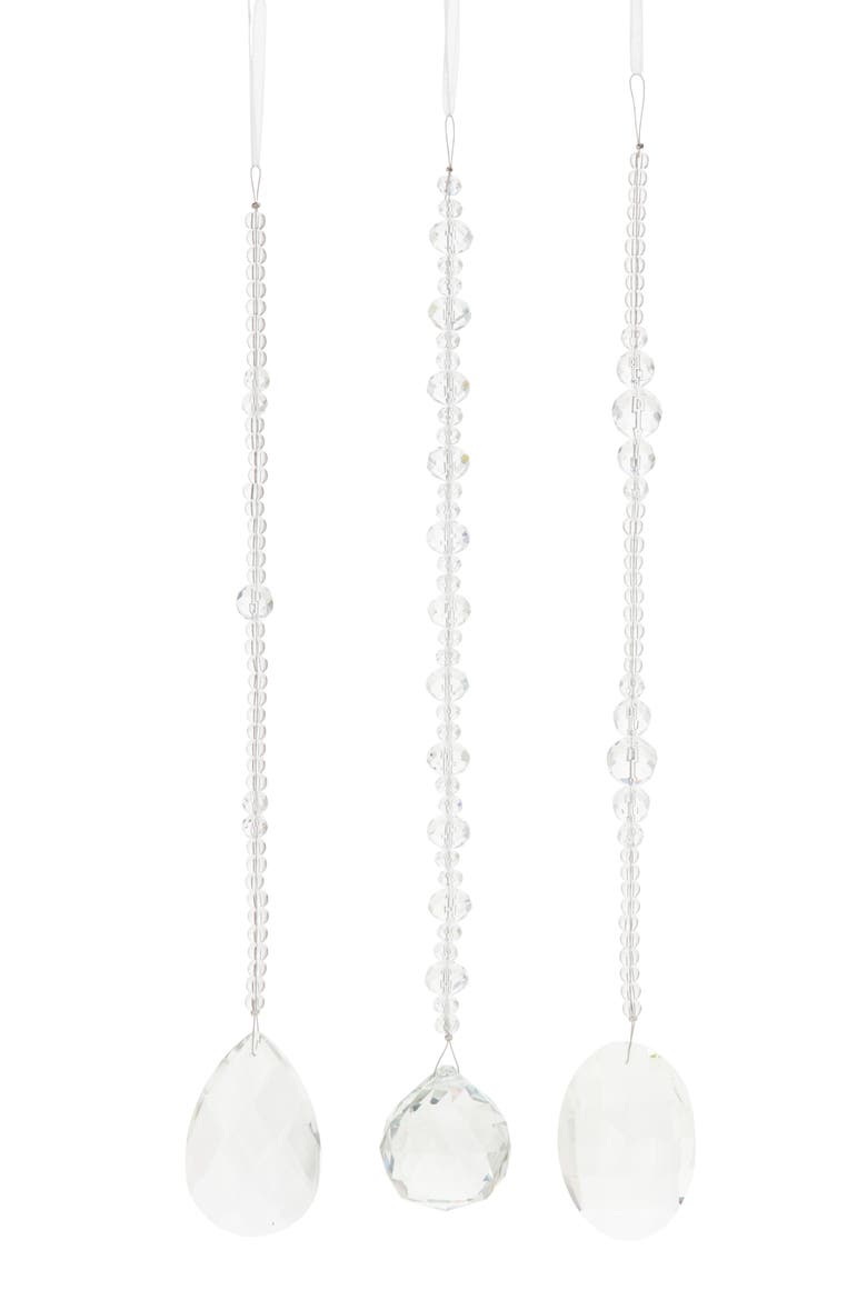 Iced Jewel Ornament, Set of 6, Main, color, Clear
