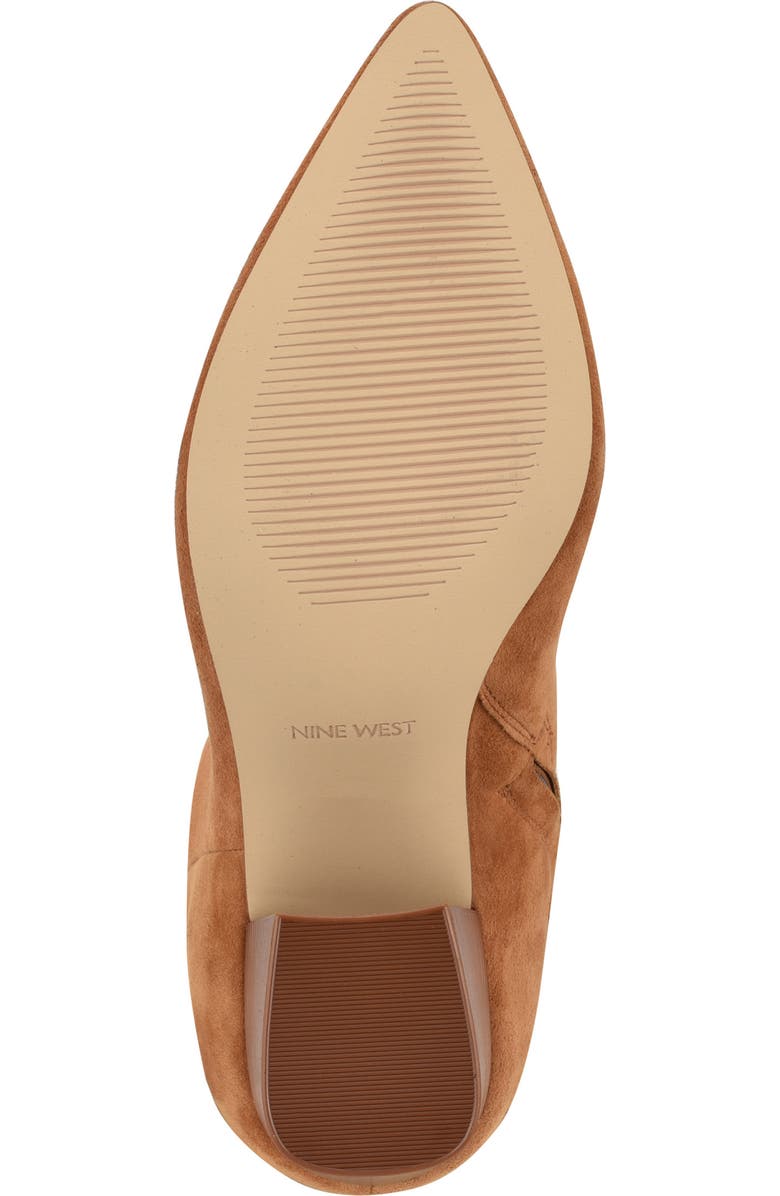 Nine West Peachey Pointed Toe Knee High Boot, Alternate, color, Medium Brown Suede