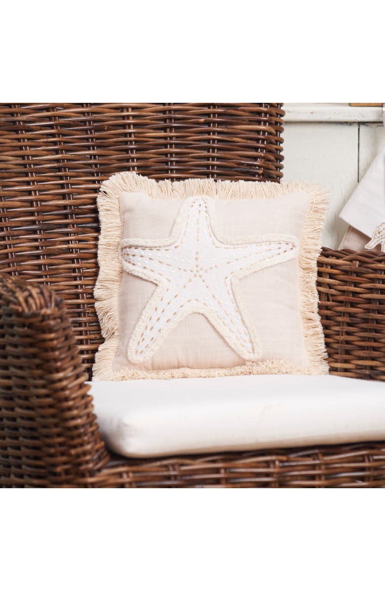 C&F Home Golden Coast Starfish Throw Pillow, 10" x 10", Alternate, color, Beige