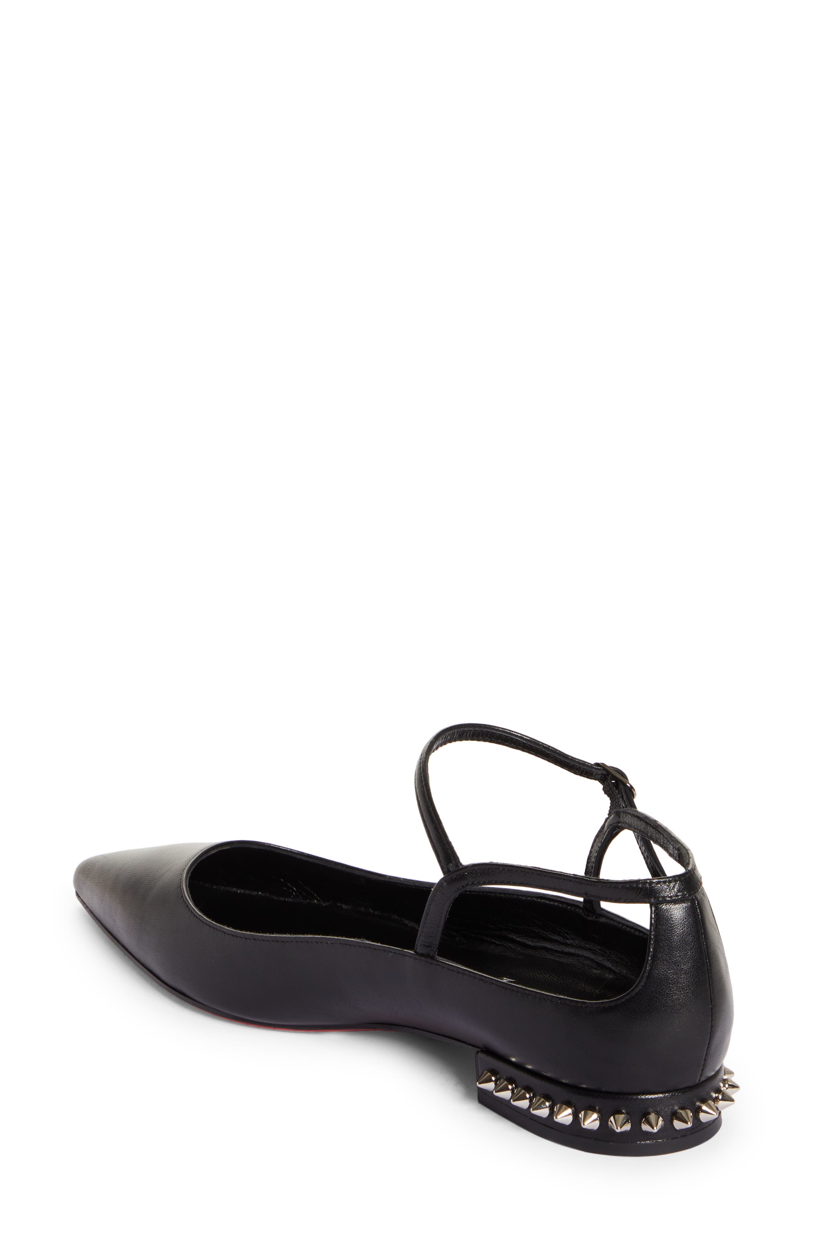 Christian Louboutin Conclusive Spike Pointed Toe Flat, Alternate, color, 
