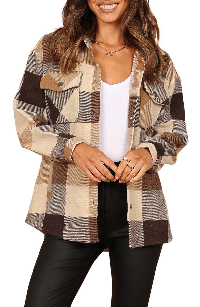 Petal & Pup Adkin Plaid Flannel Jacket, Main, color, 