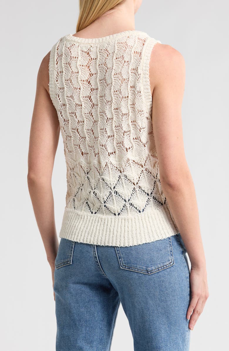 Ramy Brook Tatiana Sleeveless Sweater, Alternate, color, Ivory Sweater Cotton Tape