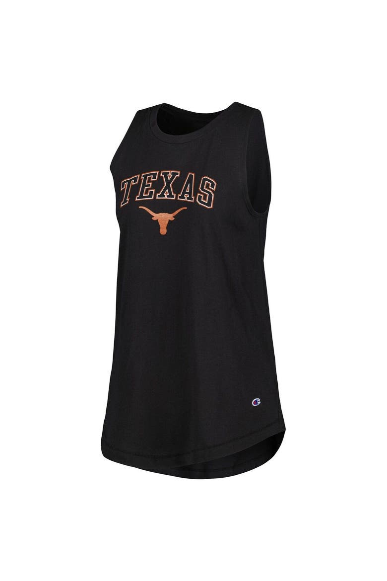 Women's Champion Black Texas Longhorns Arch Logo Tank Top, Alternate, color, Black